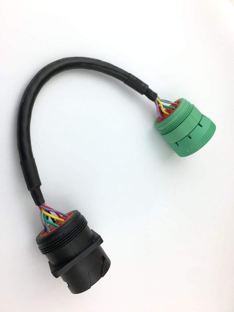 YPP 9pin J1939 Adapter Cable Type 1 Black Connector to Type 2 Green Connector for Truck Diagnostic Tool and ELD GPS Trackers - Image 3